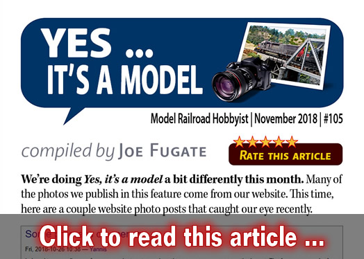 Yes, it's a model - Model trains - MRH feature November 2018