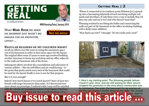 Getting Real: Basement expansion - Model trains - MRH-RE column January 2019