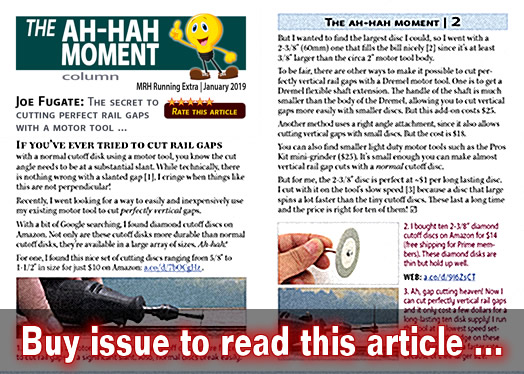 Ah-hah Moment: Secret to perfect rail gaps - Model trains - MRH-RE feature January 2019