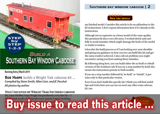 Build a Southern bay window caboose - Model trains - MRH article March 2019