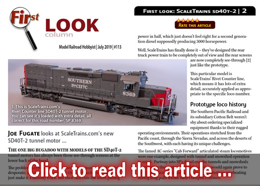 First Look: ScaleTrains SP tunnel motor - Model trains - MRH article July 2019