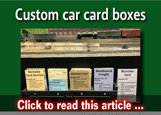 Custom car card boxes - Model trains - MRH article March 2020