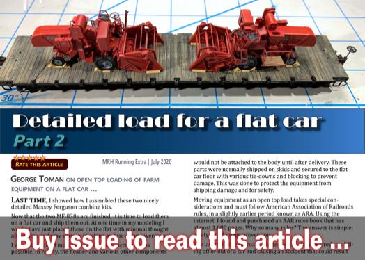 Detailed load for a flat car: 2 - Model trains - MRH article July 2020