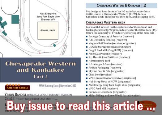 Cheasapeak Western &amp; Kankakee, part 2 - Model trains - MRH column November 2020