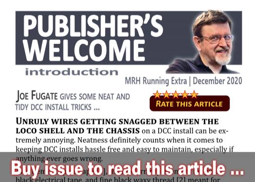 Publisher's Welcome: Neat and tidy - Model trains - MRH editorial December 2020