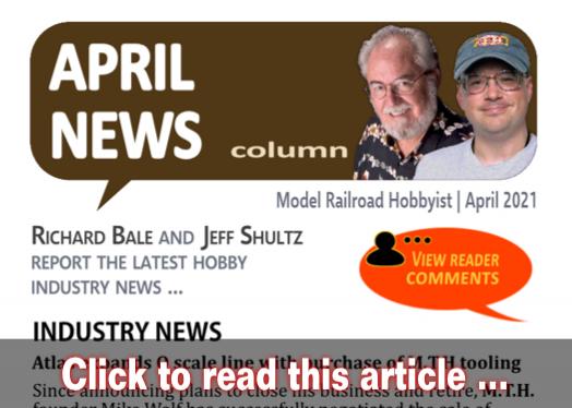 April 2021 news - Model trains - MRH column April 2021