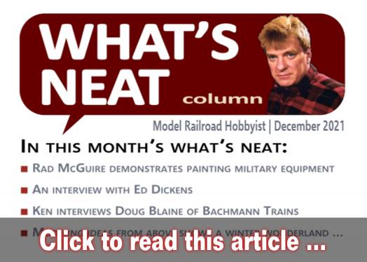 What's Neat: Painting military equipment - Model trains - MRH column December 2021