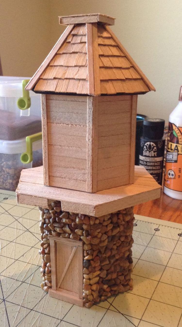 O Scale Backwoods Water Tower From $1.00 Birdhouse (Found ...