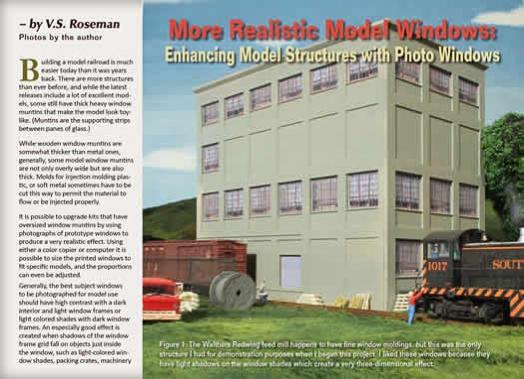 More realistic model windows - MRH Issue 4 - October 2009