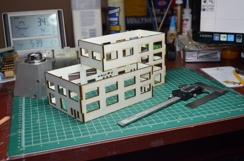 laser cut model railroad buildings